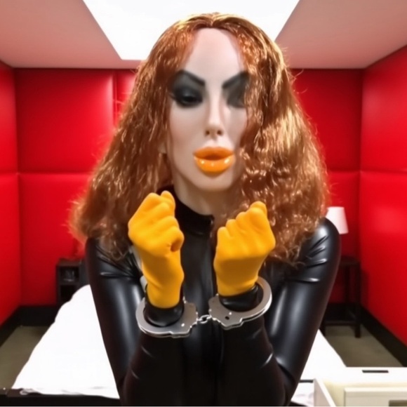 Sissy Crossdresser Female masking Mask Fetish Cosplay with hair - Picture 3 of 8